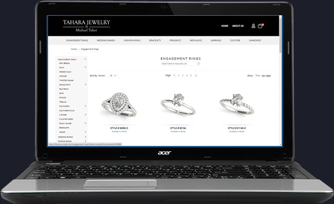 Computer with website iframe open