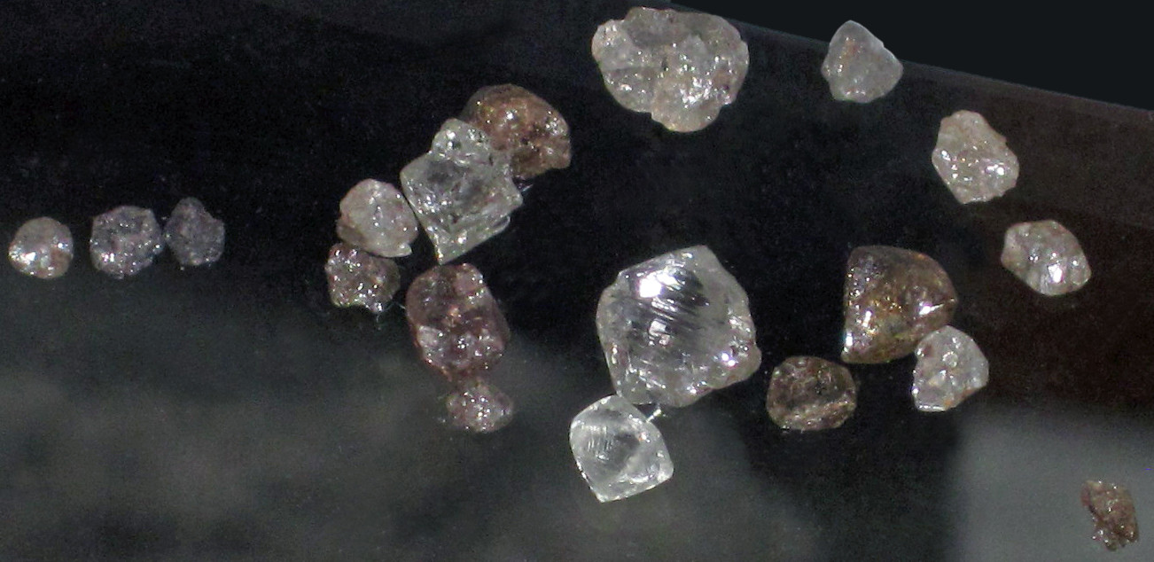 A bunch of stones laid out in a cluster